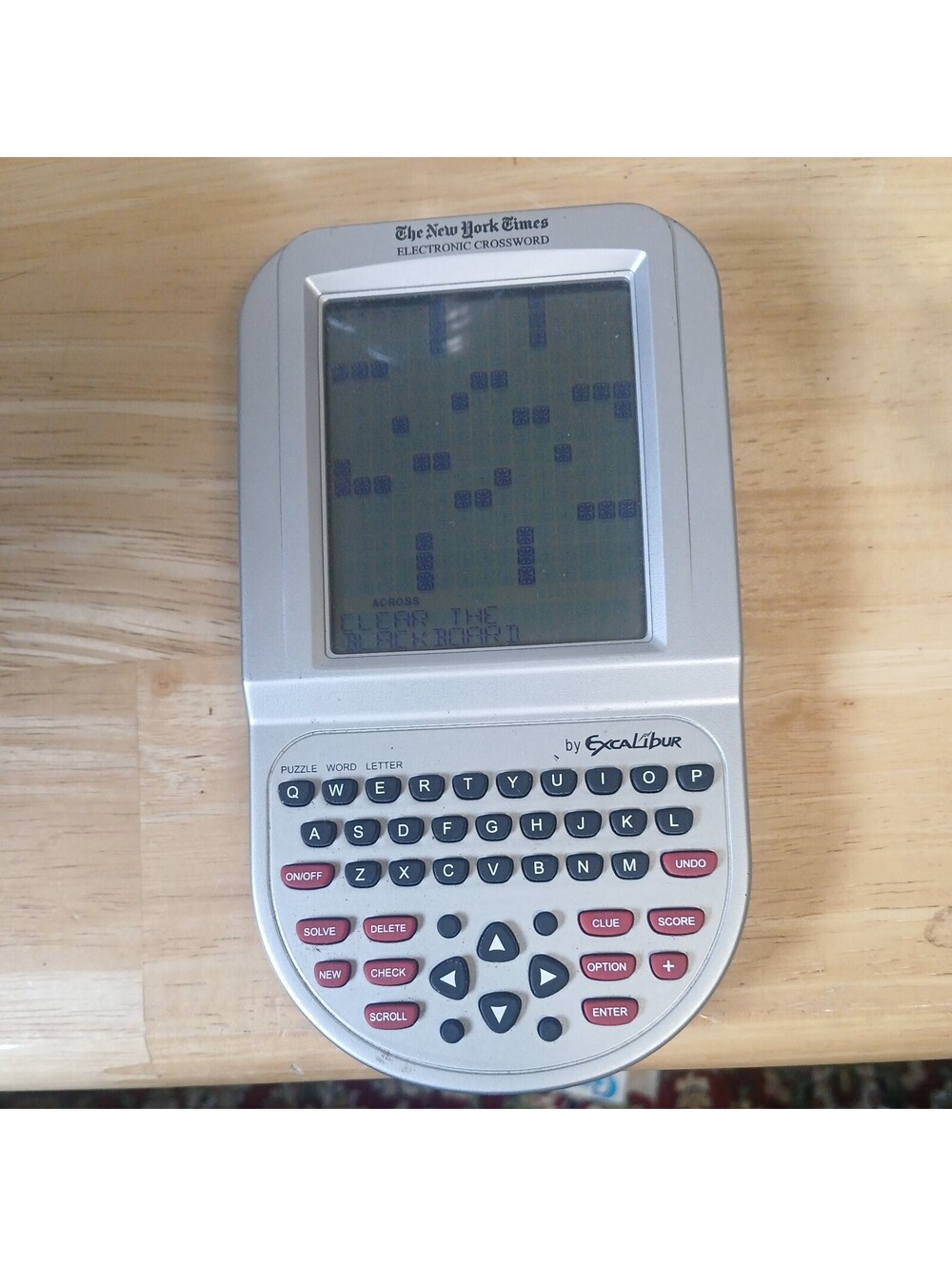 Excalibur The New York Times Touch Screen Crossword Puzzle Handheld Game - Works